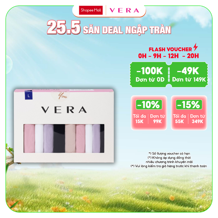 Ảnh Combo 10 quần lót nữ thun lạnh VERA 6323 [Giao màu ngẫu nhiên] 1