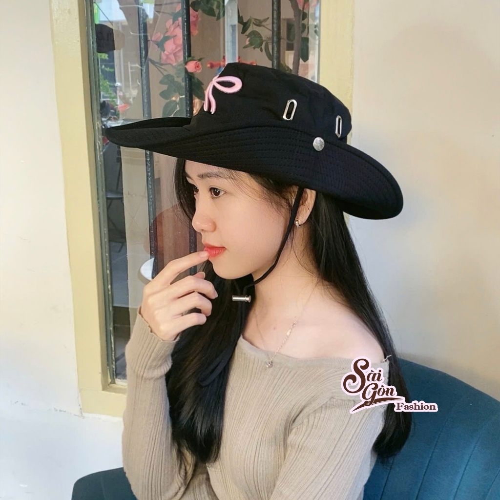 Mũ Bucket Cao Cấp | Nón Bucket thời trang Ami Fashion chất Kaki Nhún form Unisex Nam Nữ