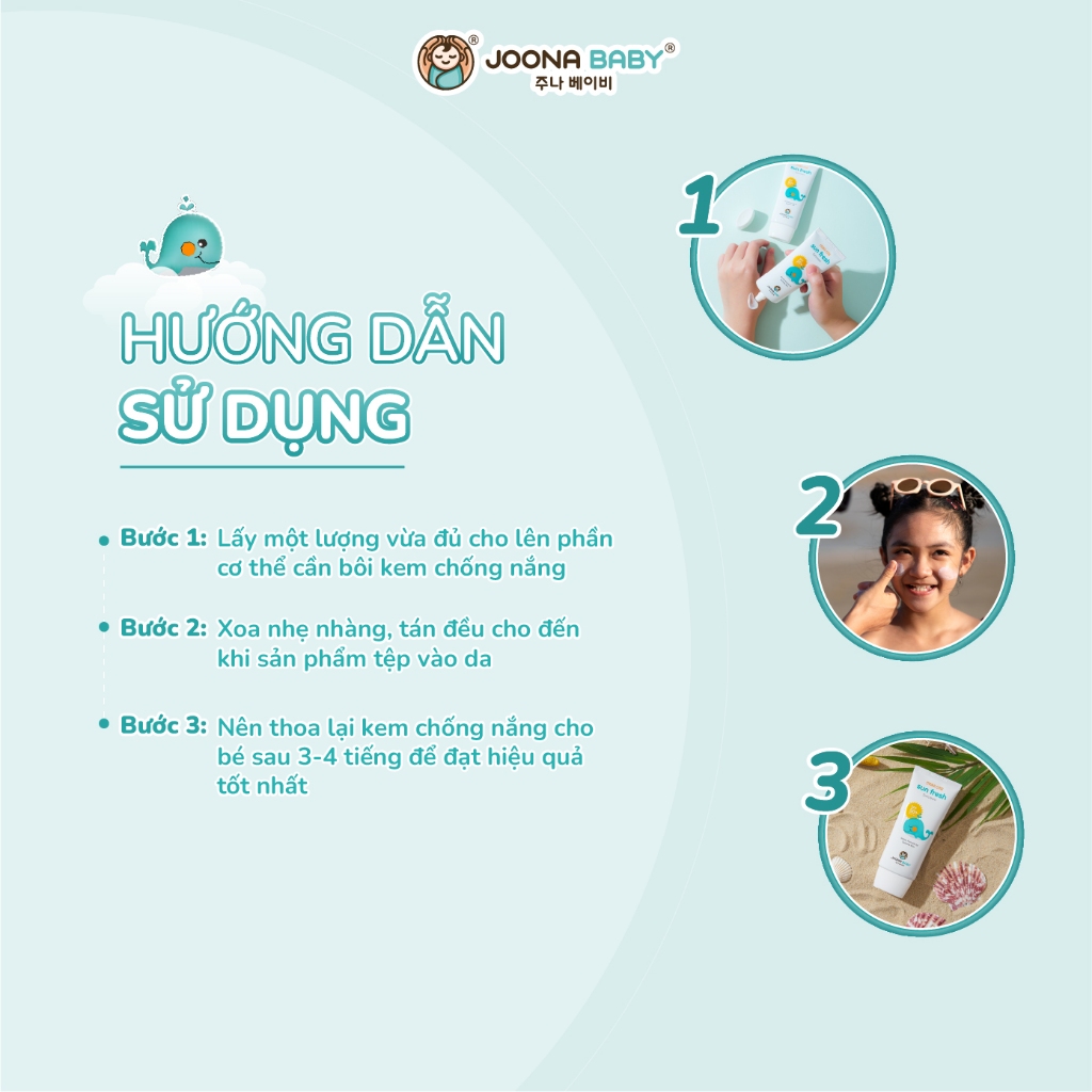 Kem chống nắng Sun Fresh dành cho mẹ và bé 50ml - JOONA BABY