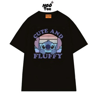 Áo Thun NGỐ TEE Stitch Cute and Fluffy Đáng Iu Dễ Thương Chất Vải Cotton 75 Thoáng Mát Mềm Mịn