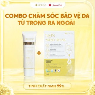 KOUSA Combo Kem chống nắng NMN + Mặt nạ NMN Meso Hàn Quốc