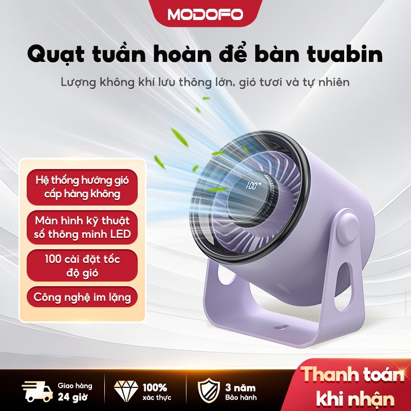 【MODOFO】Desk fan, five-year warranty, silent fan 100 high-speed LED ...