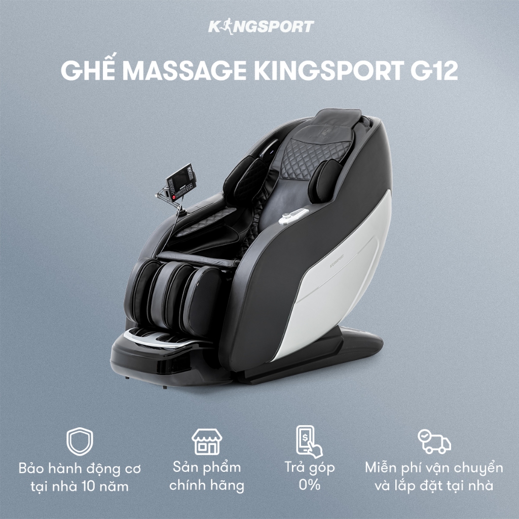Ghế massage KINGSPORT G12 công nghệ mới Kingtech Touch Pro, 25 bài massage tự động