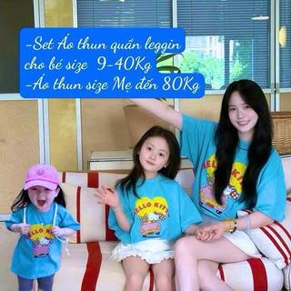 S12-M-[tomnaukids]Set áo thun quần leggin đùi cho bé gái size từ 9-40Kg