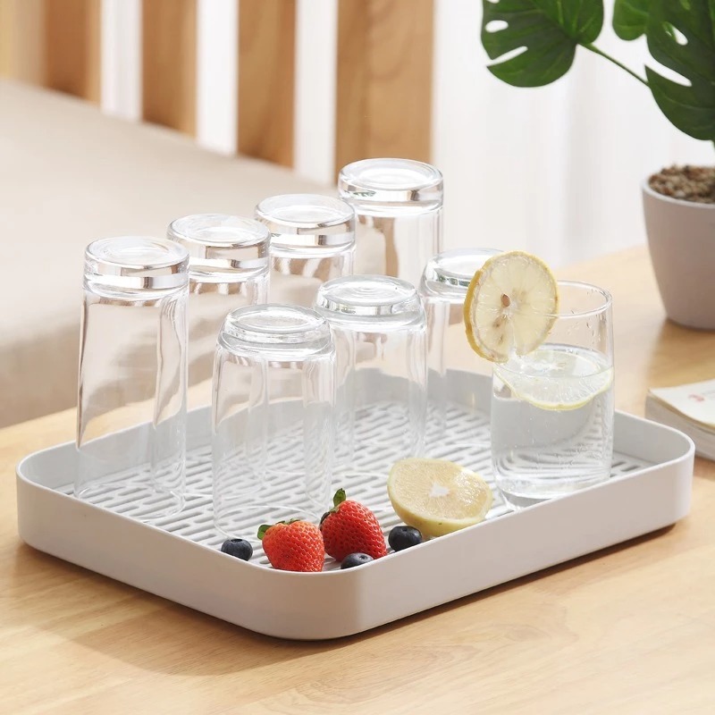 Khay úp cốc ly - Khay trà 2 lớp hình chữ nhật Chính Hãng Việt Nhật (mã 5682)