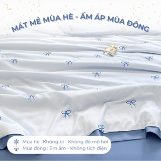 Chăn hè, mền lụa Thái M2T BEDDING kích thước 2mx2m3, mềm - mịn - mát