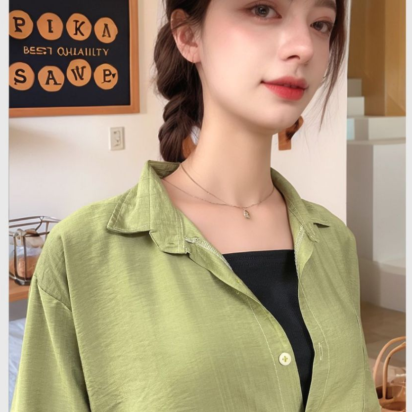 ( ẢNH THẬT) Áo sơ mi nữ dài tay form rộng có túi ngực chất đũi xước basic đi học chơi học sinh sinh viên nhiều màu T793G