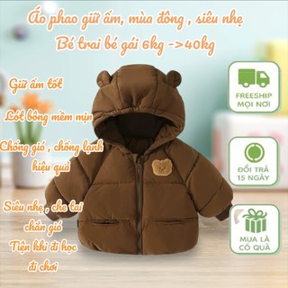 ÁO KHOÁC BOMBER CHẦN BÔNG TRẺ EM – ÁO ẤM SIÊU NHẸ LÔNG CỪU CHO BÉ TRAI BÉ GÁI MÙA ĐÔNG #P4