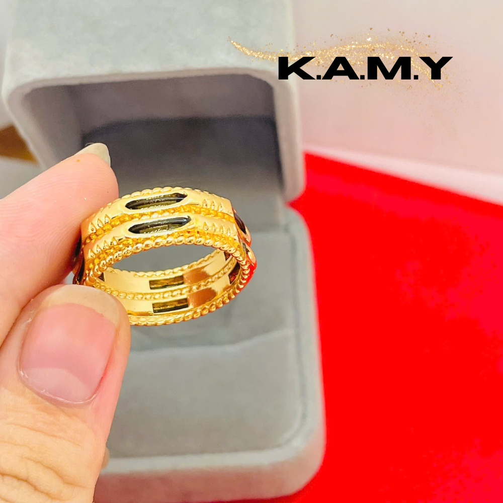 Nhẫn nam lông voi phong thủy mạ vàng | Nhẫn may mắn bình an | Trang sức KAMY