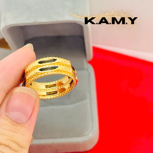 Nhẫn nam lông voi phong thủy mạ vàng | Nhẫn may mắn bình an | Trang sức KAMY