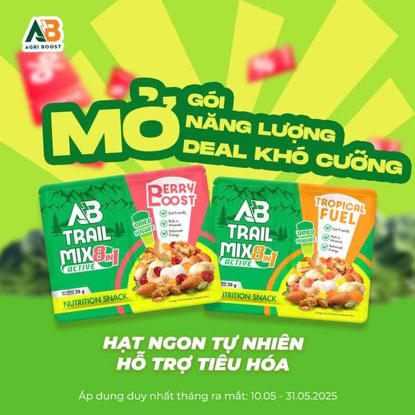 Túi Hạt Dinh Dưỡng AB Trail Mix 28g - Phù Hợp Cho Người Chạy Địa Hình, Trail, Trekking, Hiking