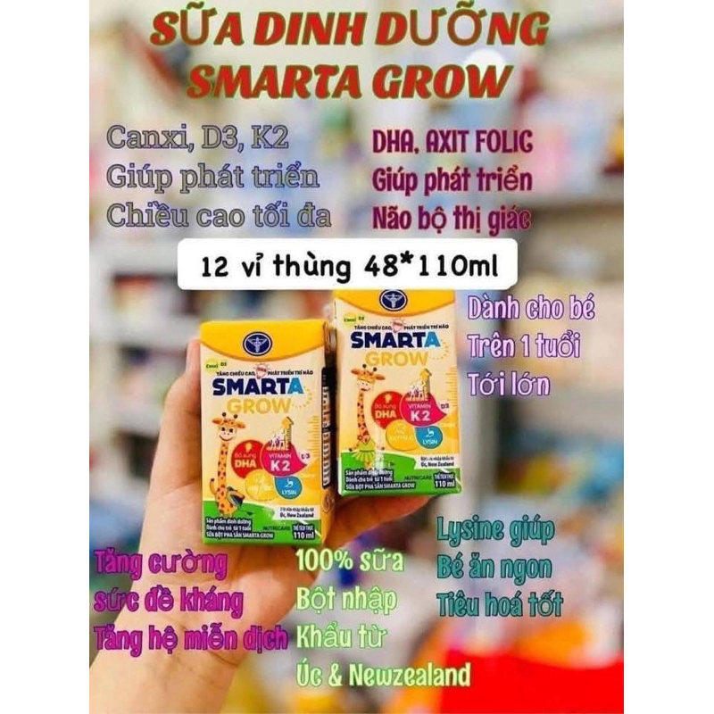 Sữa Smarta Grow 850g (từ 1-10 tuổi) cho bé