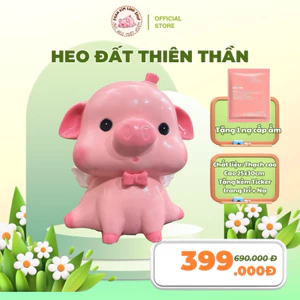 HEO ĐẤT TIẾT KIỆM heo thiên thần mở mắt size 25x30cm [thạch cao] quà tặng sinh nhật