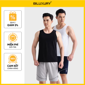 Áo Ba Lỗ Nam Basic 9ABLB501 Biluxury Co Giãn Cổ Tròn Form Slimfit Tôn Dáng