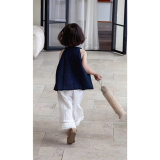 [B&G] Sét bộ áo linen bi mềm kèm quần dài kaki cao cấp mùa hè cho bé gái từ 12-45kg(2-12 tuổi)