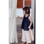Sét bộ áo linen bi mềm kèm quần dài kaki cao cấp mùa hè cho bé gái từ 12-45kg(2-12 tuổi)