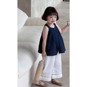 Sét bộ áo linen bi mềm kèm quần dài kaki cao cấp mùa hè cho bé gái từ 12-45kg(2-12 tuổi)