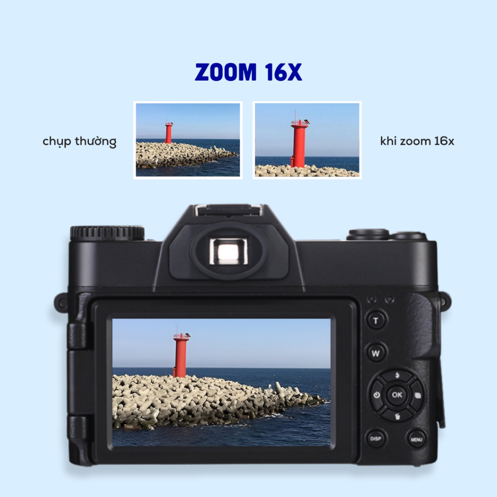 [Tặng thẻ nhớ] Máy Chụp Hình Retro 48MP Quay phim 4K UltraHD - giả lập màu phim, quay video slow-mo