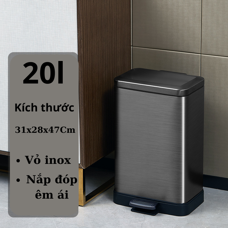 Thùng rác inox hàng thanh lý đủ size 5 lít, 6 lít, 8 lít, 10 lít, 12 lít, 15 lít , 18 lít 20 lít Giá rẻ