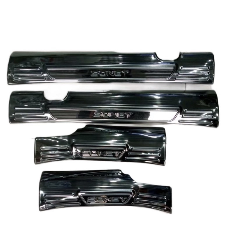 Ốp bậc cửa, nẹp bước chân xe KIA Sonet 2021-2025 vân Titan hàng cao cấp