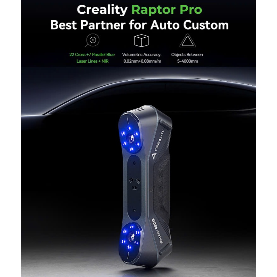Máy Scan 3d Creality Raptor Pro với 22 tia laser chéo + 7 tia laser ...