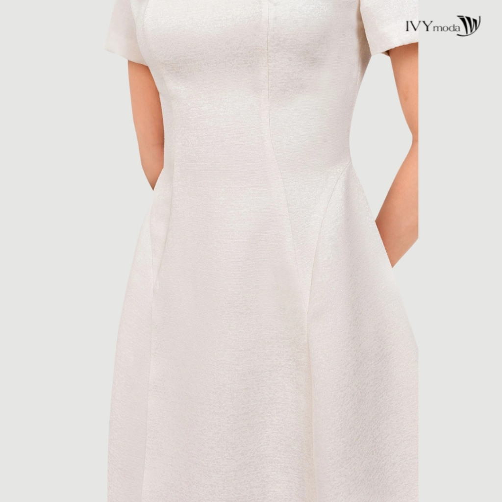 Ảnh Flower Accent Dress - Đầm xòe Oganza, Đầm công sở dự tiệc nữ IVY moda MS 48T0245 3