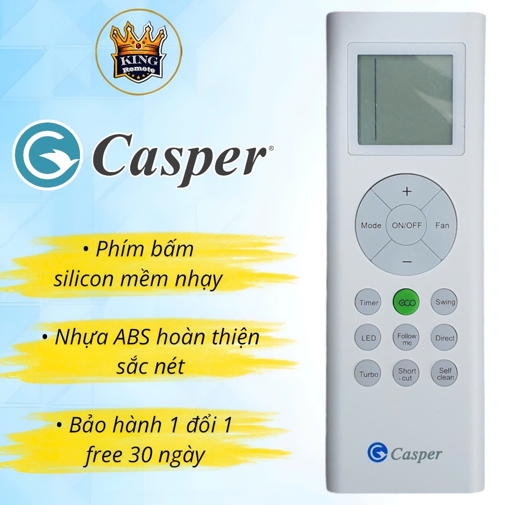 Remote Điều khiển Điều Hòa Casper 2 Chiều Mẫu Mới – Phím Xanh Dễ Nhìn ...