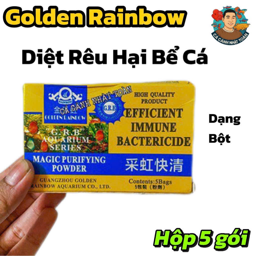 DIỆT RÊU HẠI CHO BỂ CÁ CẢNH GOLDEN RAINBOW HỘP 5 GÓI