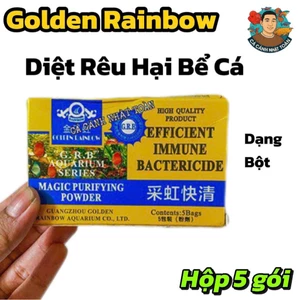 DIỆT RÊU HẠI CHO BỂ CÁ CẢNH GOLDEN RAINBOW HỘP 5 GÓI