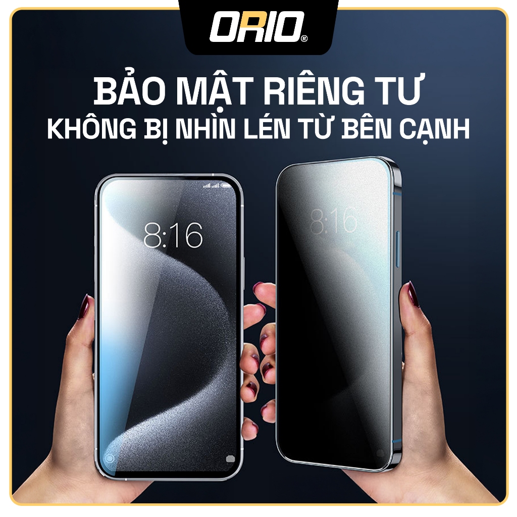 Kính Cường Lực iPhone Chống Nhìn Trộm + Hạn Chế Vân Tay ORIO WP79 ,Chống Va Đập Bảo Vệ Tối ưu