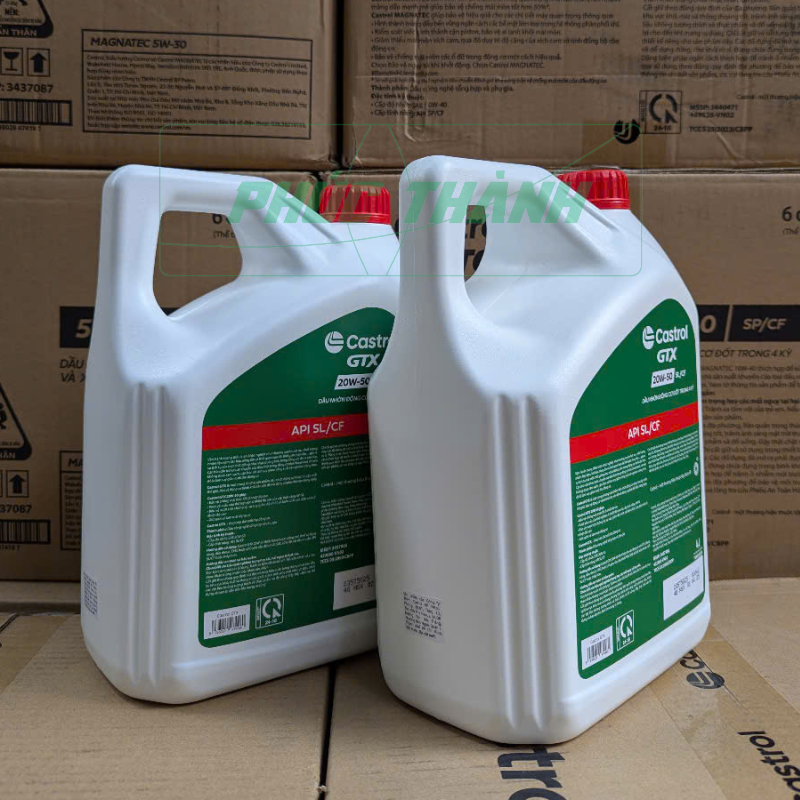 [HÀNG CHÍNH HÃNG] Dầu Nhớt Tổng Hợp Ô-Tô Castrol GTX 20W50 API SL/CF 4L  - Mẫu mới