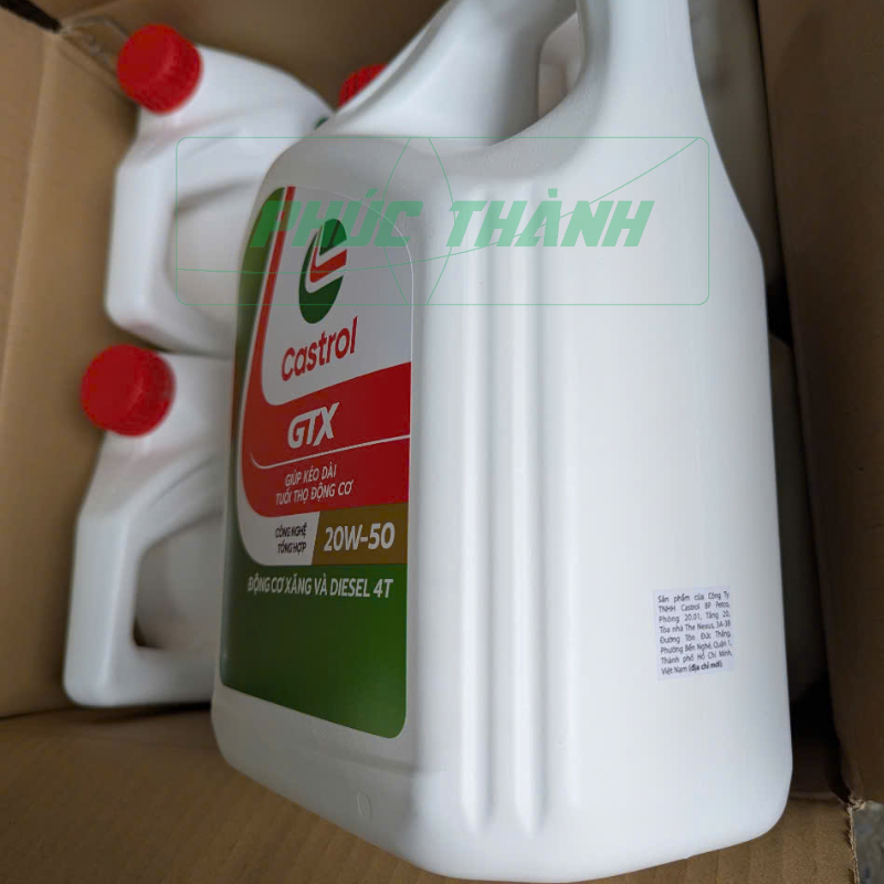[HÀNG CHÍNH HÃNG] Dầu Nhớt Tổng Hợp Ô-Tô Castrol GTX 20W50 API SL/CF 4L  - Mẫu mới