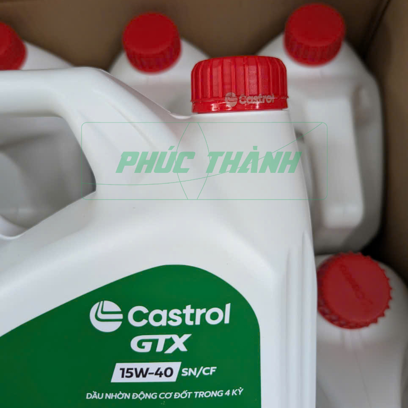 [HÀNG CHÍNH HÃNG] Dầu Nhớt Tổng Hợp ÔTô Castrol GTX 15W40 API SN/CF 4L  - Mẫu mới