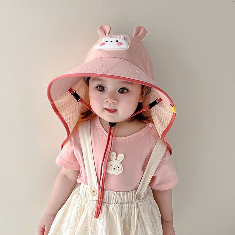 Mũ Vành Rộng Hở Chóp Hình Thú Đáng Yêu Che Nắng , Chống Nắng Cho Bé Thoáng Khí Chống Tia UV Cho Bé Từ 2-8 tuổi saubabi