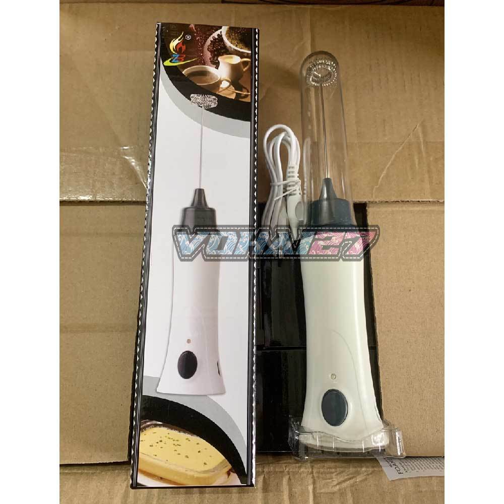 Máy tạo bọt cafe 1 đầu, máy đánh bọt cà phê, trứng cầm tay hàng cao cấp sạc điện 220v ZB1508