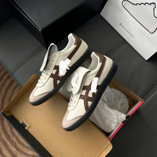 Giày đế bệt bigsize nữ cổ thấp mùa hè Onit_suka Ti_ger màu be nâu stay with me cao cấp , sneaker thời trang big size