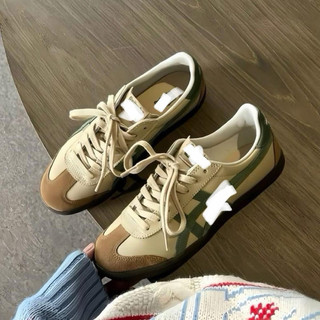 Giày thời trang đế bệt bigsize nam nữ cổ thấp mùa hè 2025 Onit_suka Ti_ger đế gum cao cấp , sneaker thời trang màu rêu