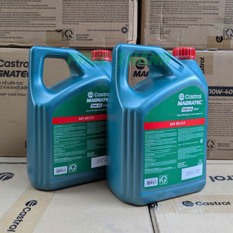 [HÀNG CHÍNH HÃNG] Dầu Nhớt Ô-Tô Tổng Hợp Castrol Magnatec 10W40 API SP/CF 4L  - Mẫu mới
