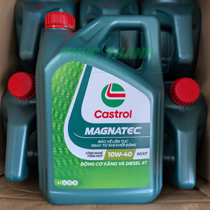 [HÀNG CHÍNH HÃNG] Dầu Nhớt Ô-Tô Tổng Hợp Castrol Magnatec 10W40 API SP/CF 4L  - Mẫu mới