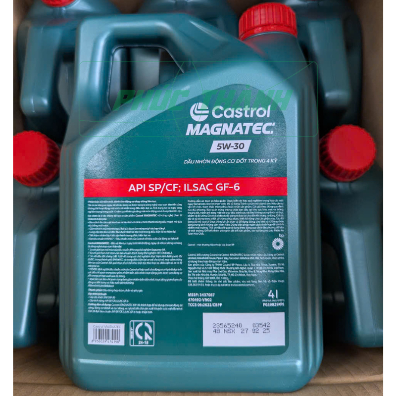[HÀNG CHÍNH HÃNG] Dầu Nhớt Ô Tô Castrol Magnatec 5W30 API SP/CF ILSAC GF-6 4Lit - Mẫu Mới