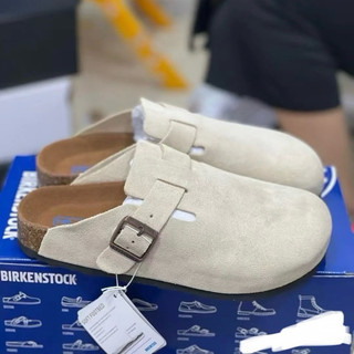 Giày dép sục lười bigsize nam nữ mùa hè hottrend birken màu ghi sáng cao cấp đế trấu êm nhẹ , dép đế bệt thời trang hè