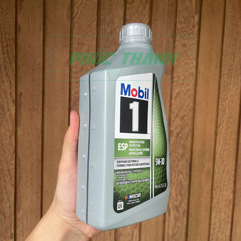 Thùng 6 Chai Dầu Nhớt Tổng Hợp Toàn Phần Ô-Tô MOBIL 1 ESP 5W30 946ml Nhập Khẩu USA - Chính Hãng