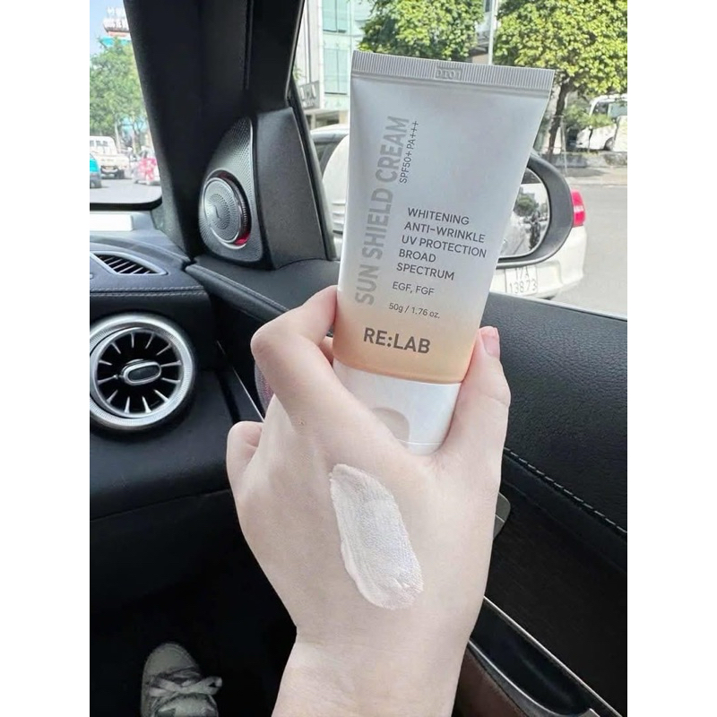 Kem chống nắng Re:lab sun shield cream 50g - hạn 2028 Hàn Quốc kem chống nắng relab  IS461