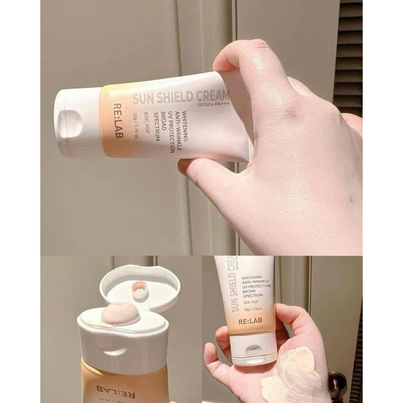 Kem chống nắng Re:lab sun shield cream 50g - hạn 2028 Hàn Quốc kem chống nắng relab  IS461