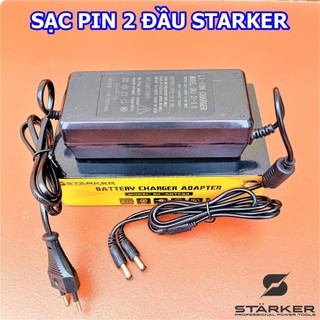 Sạc nhanh Adapter 3A Starker Đức, sạc 2 Pin cùng lúc cho các loại máy móc pin , có quạt tản nhiệt
