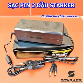 Sạc nhanh Adapter 3A Starker Đức, sạc 2 Pin cùng lúc cho các loại máy móc pin , có quạt tản nhiệt