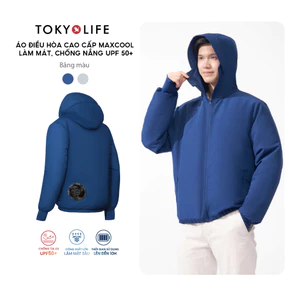 Combo Áo Khoác Gió Quạt Điều Hòa Pin 12V Cao Cấp TOKYOLIFE MAXCOOL Làm Mát Chống Nắng UPF 50+ Cho Nam Và Nữ 40005009