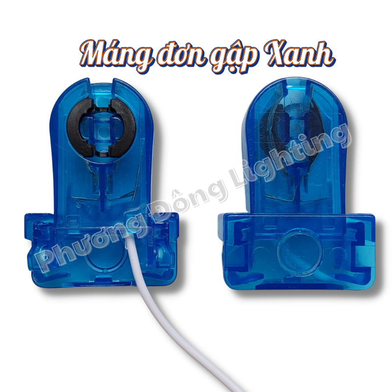 Đầu Máng Đèn LED T8 Đơn, Đôi có dây, Nhựa PC Chống Cháy