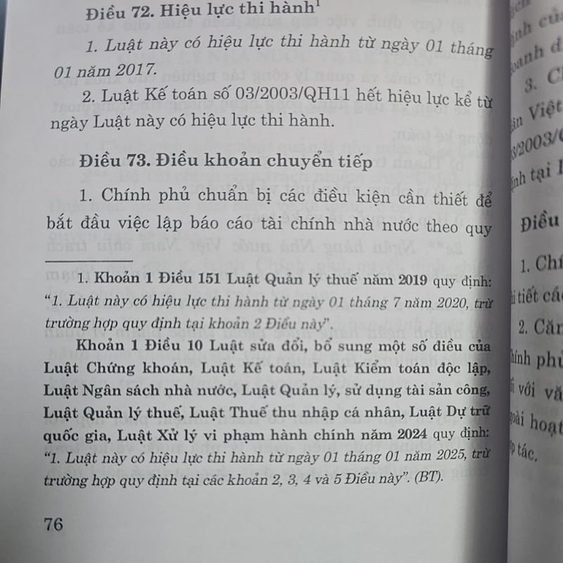 Sách LV2 - Luật kế toán (NXB Chính trị quốc gia Sự thật)