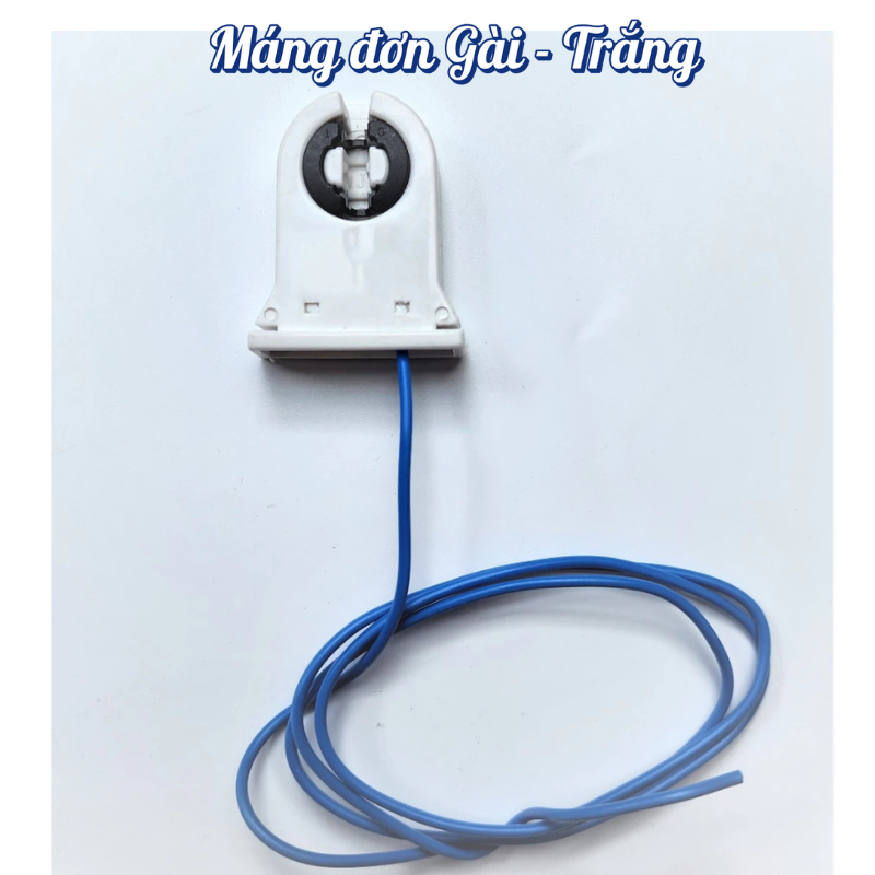 Đầu Máng Đèn LED T8 Đơn, Đôi có dây, Nhựa PC Chống Cháy